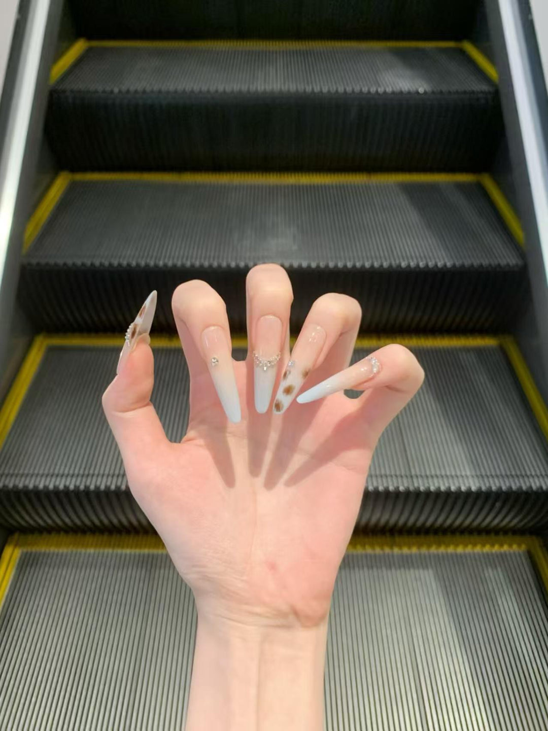 Decorative Stiletto Press-On Nail Enhancements