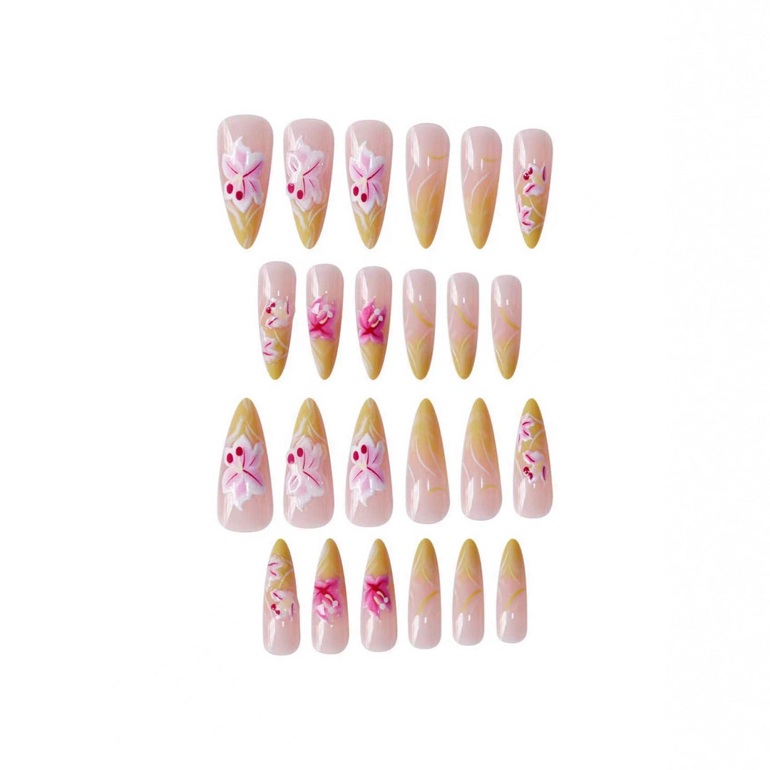 Luxurious 3D Floral Nail Enhancements Kalsten