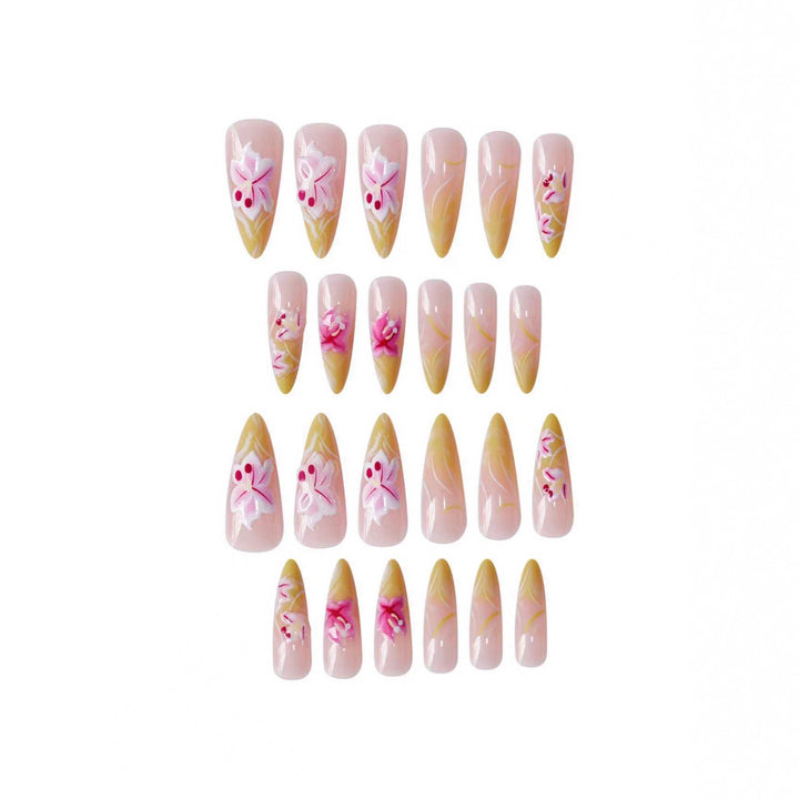 Luxurious 3D Floral Nail Enhancements Kalsten