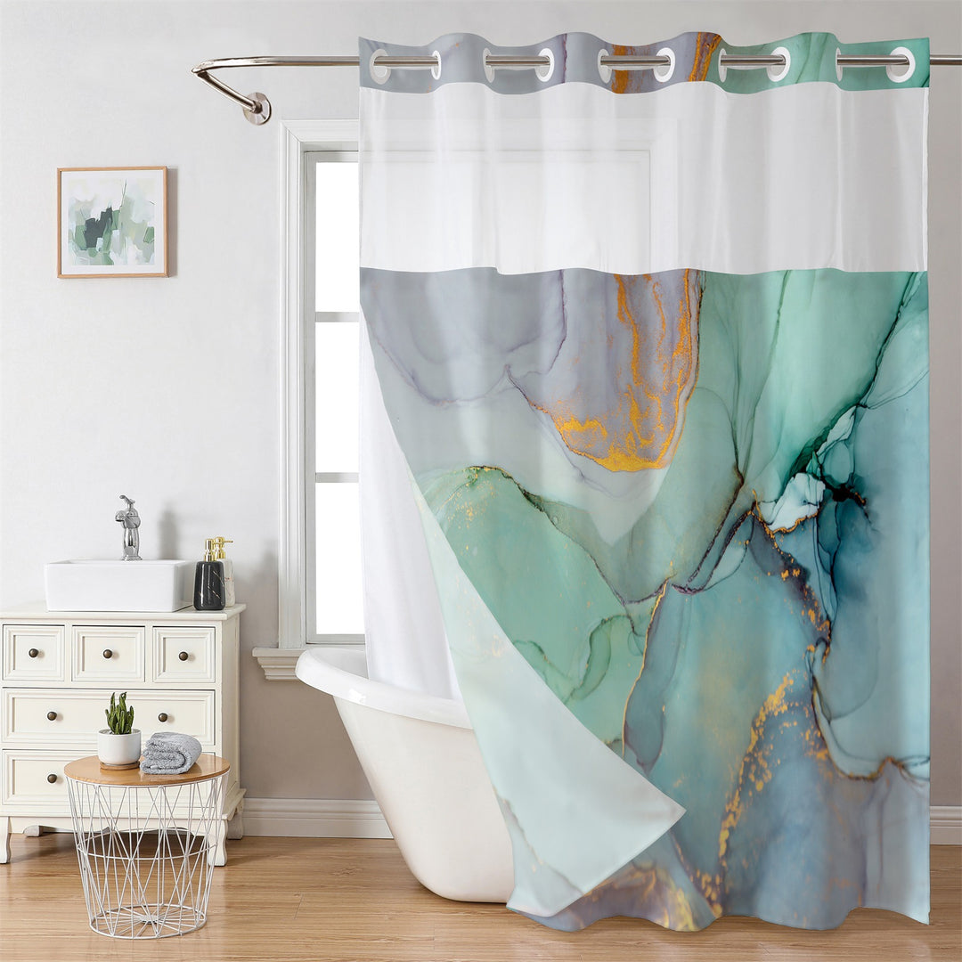 Marble-Design Shower Curtain Kalsten