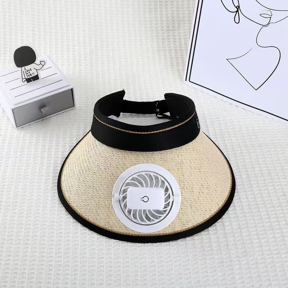 Sport Sun Visor with detachable front fan, adjustable headband and reflective piping Kalsten