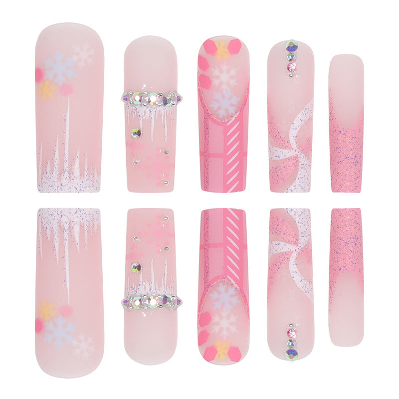 Artistic Glittery Stiletto Nail Art Extensions Kalsten