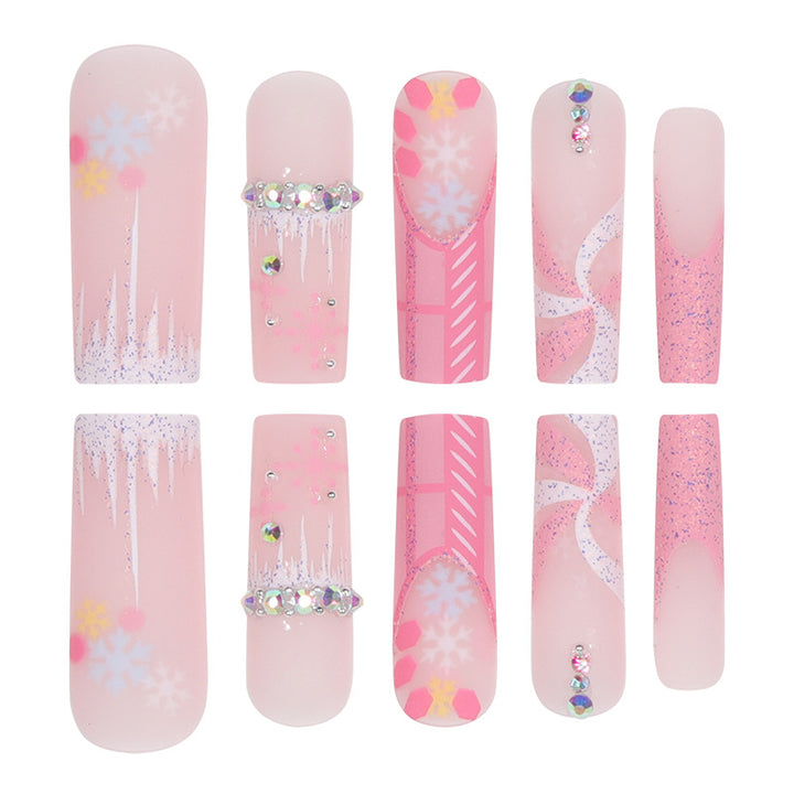 Artistic Glittery Stiletto Nail Art Extensions Kalsten