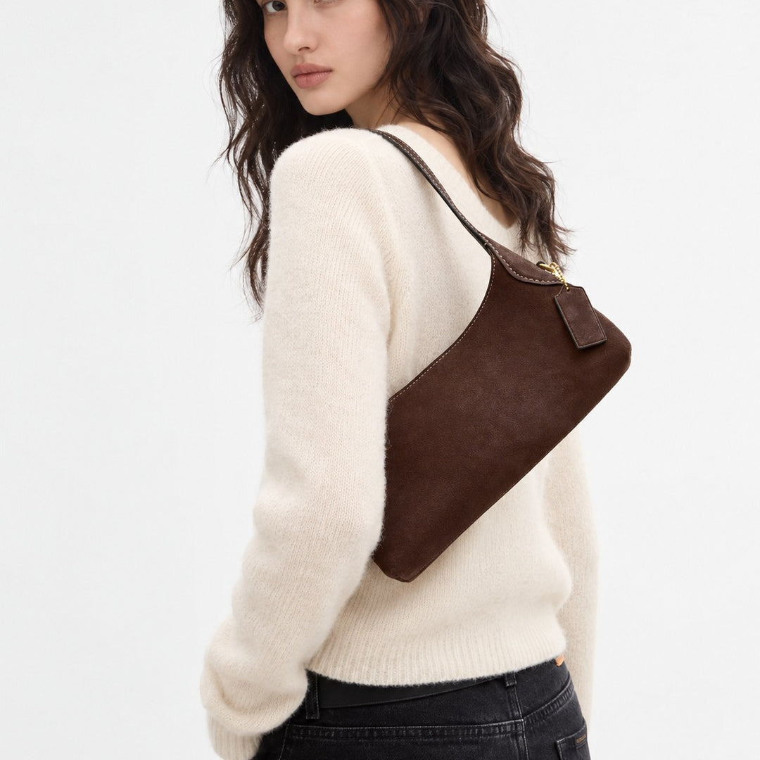 Elegant Suede Shoulder Purse