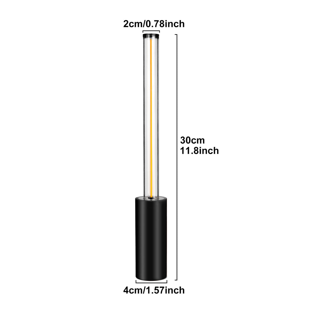 Contemporary Glass Tube Table Lamp