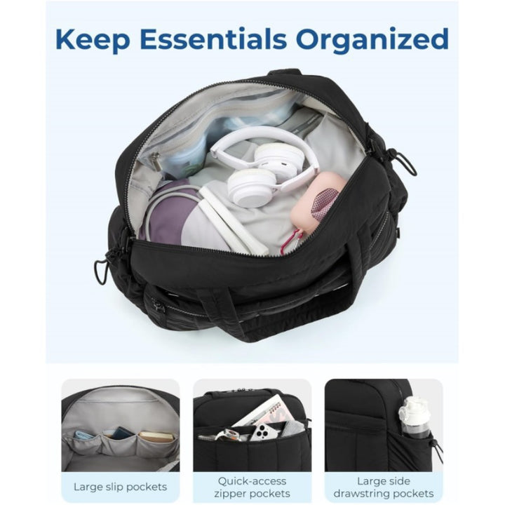 Multifunctional Tote Bag with Padded Interior and Removable Shoulder Strap Kalsten