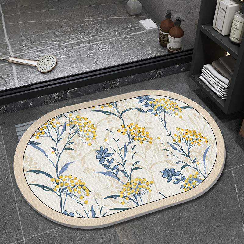 Floral Pattern Bathmat Kalsten