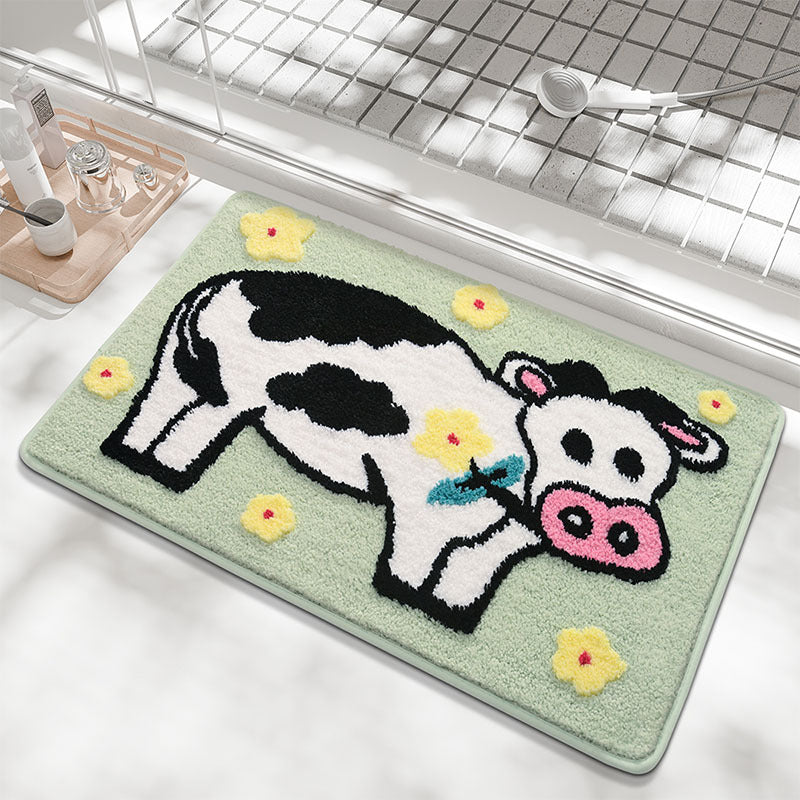 Cute Cow-Themed Bath Rug Kalsten