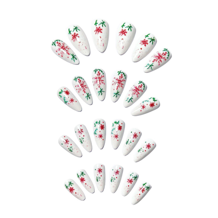 Artificial nails with winter snowflake and Christmas motif Kalsten