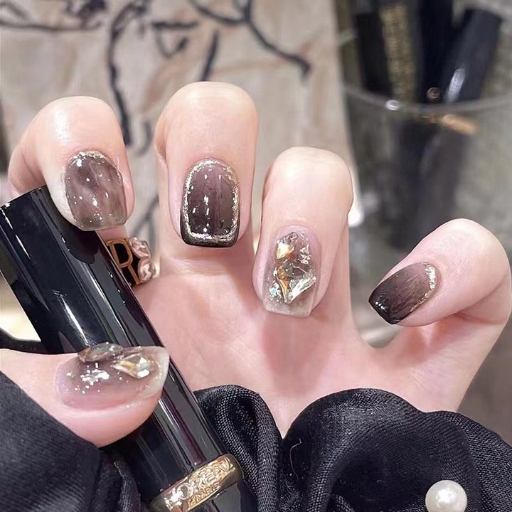 Glamorous nail art with crystal accents Kalsten