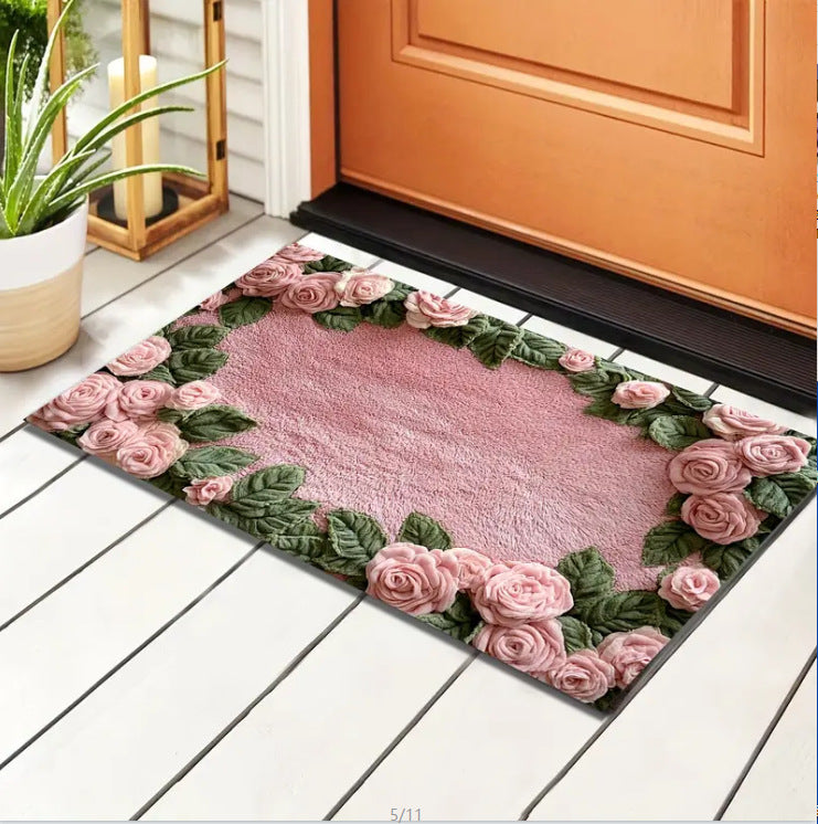 Decorative Floral Area Mat Kalsten