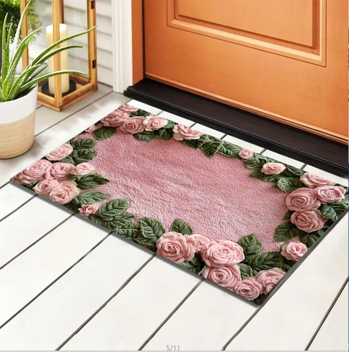 Decorative Floral Area Mat Kalsten