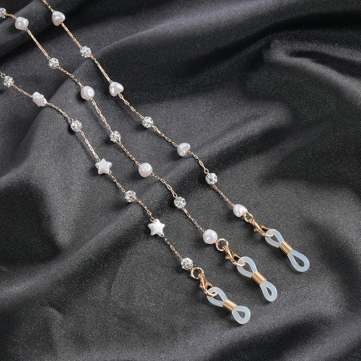 Pearl and Crystal Decor Eyewear Chain Kalsten