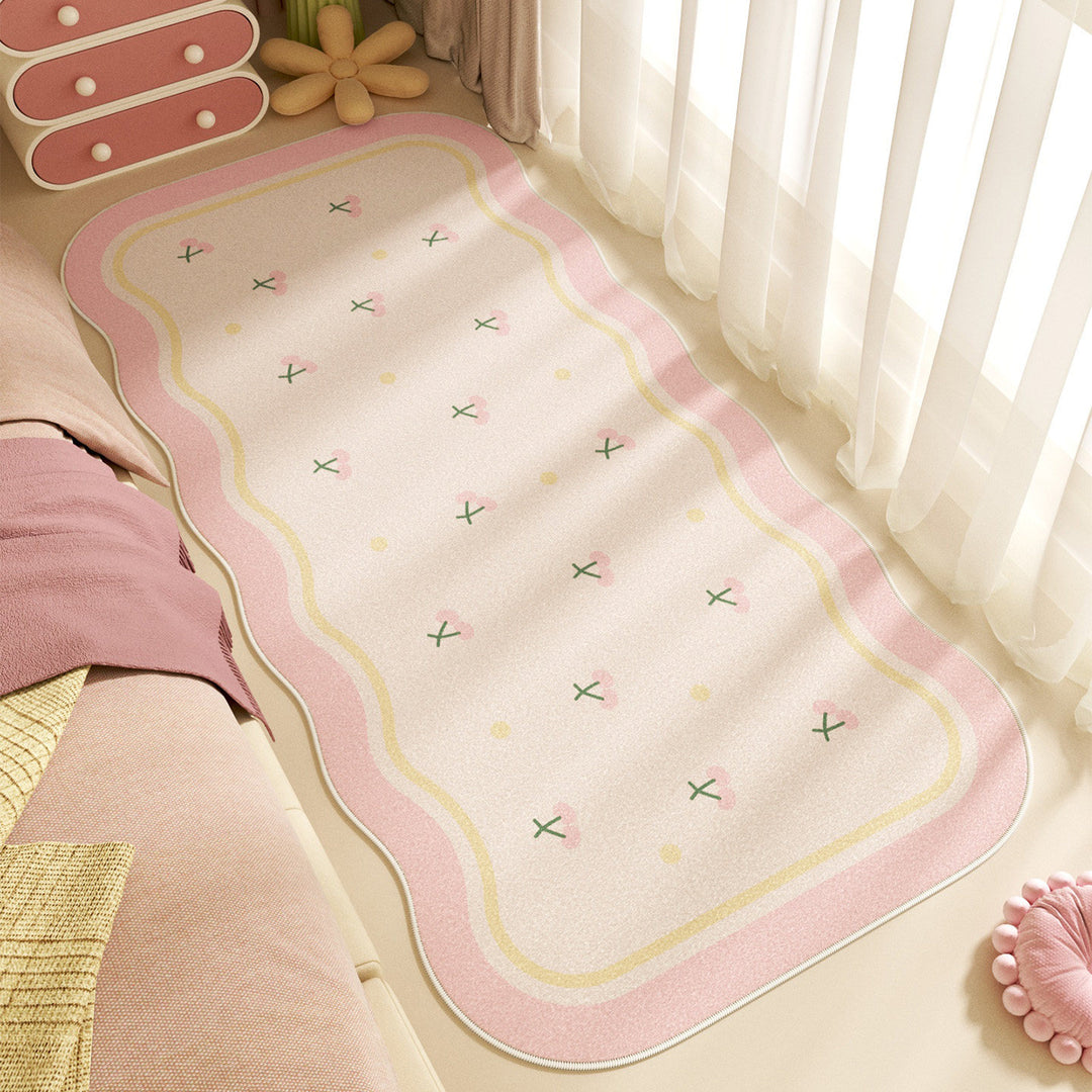 Playful Floral-Themed Area Mat
