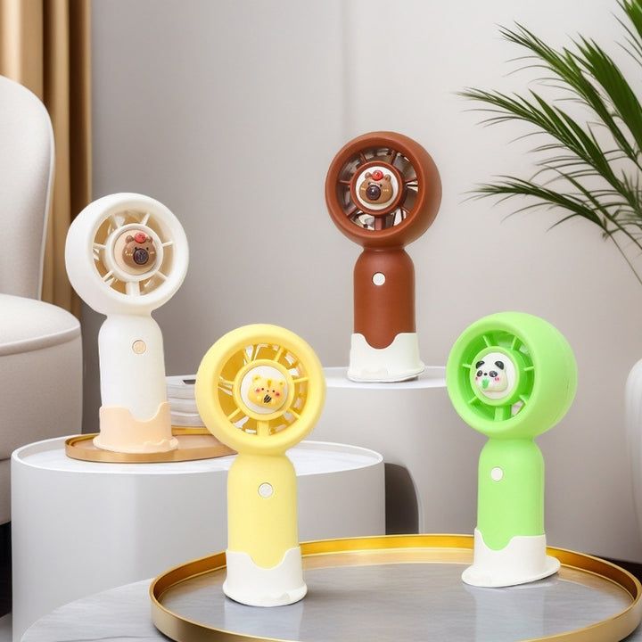Women Portable Hand Fan with Cute Bear Design Kalsten