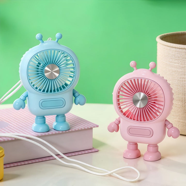 Women's portable mini fan in creative robot design Kalsten