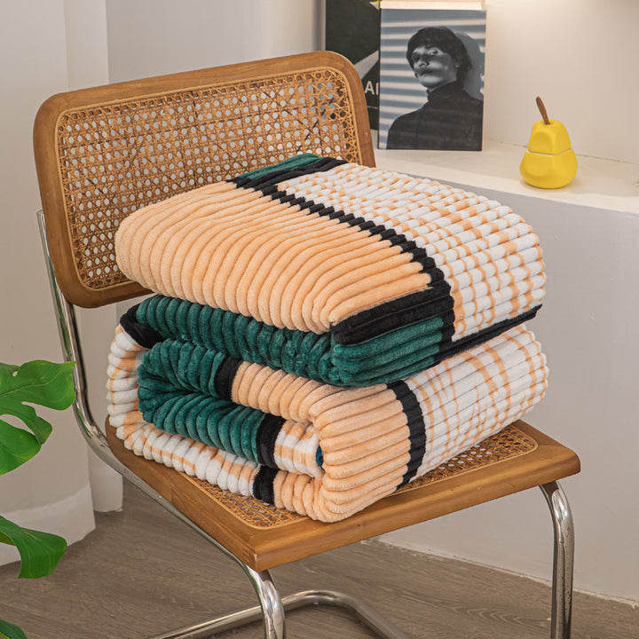 Textured Ribbed Throw Blanket