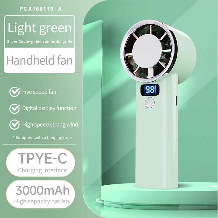 Women Portable Hand Fan with Digital Display Kalsten
