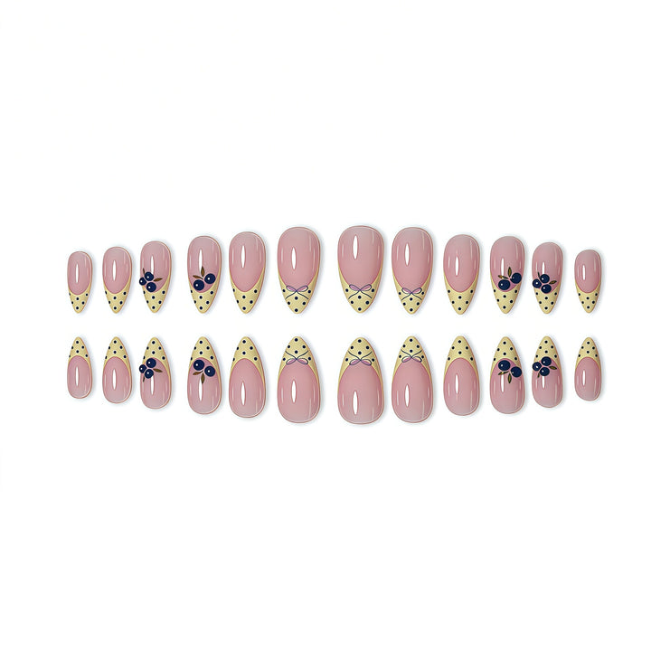 Elegant Floral Themed Press-On Nail Extensions Kalsten