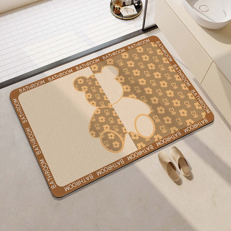 Orange-Themed Bathroom Mat Kalsten