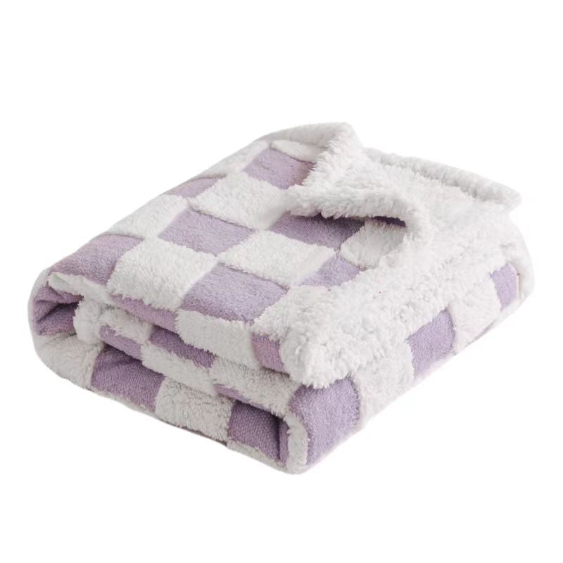 Oversized Reversible Plush Faux Fur Sherpa Throw Blanket
