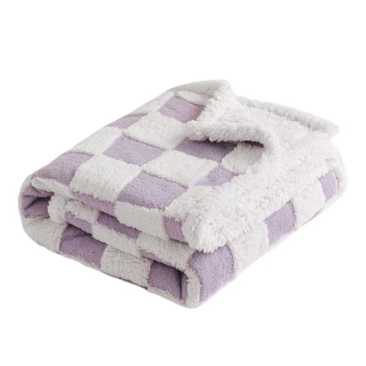 Oversized Reversible Plush Faux Fur Sherpa Throw Blanket