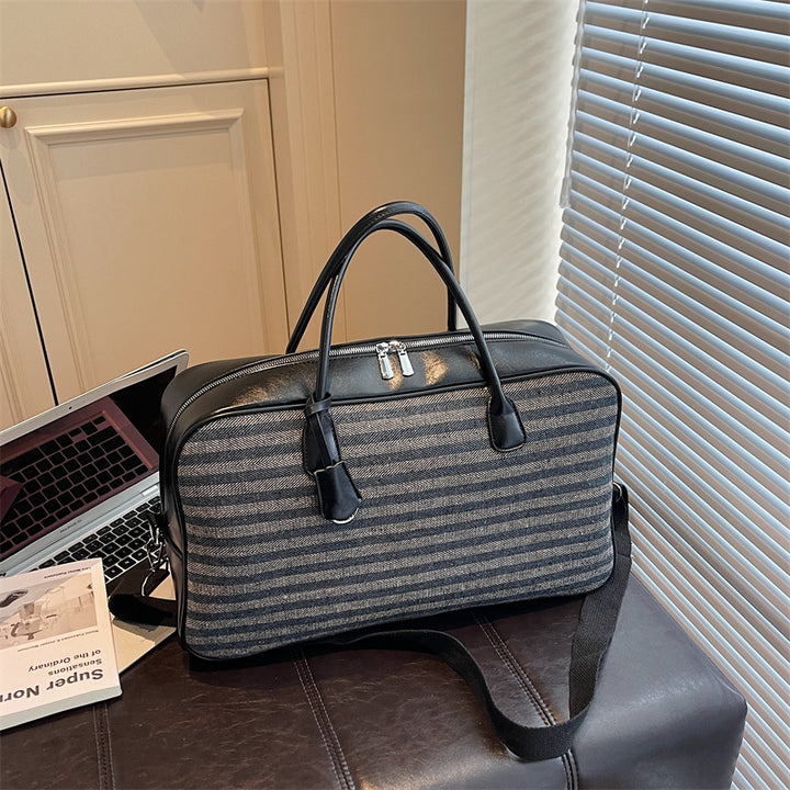 Premium Leather Weekender Duffle Bag