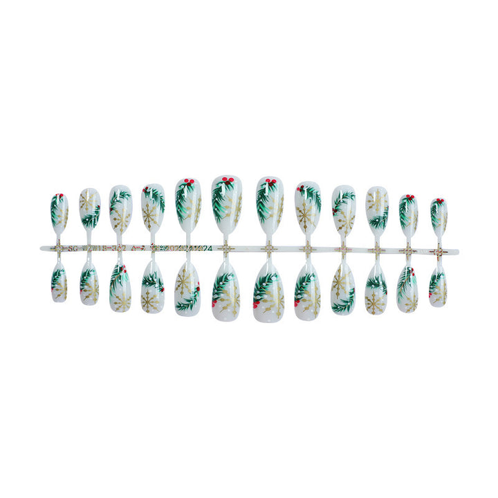 Artificial nail set with festive winter design Kalsten