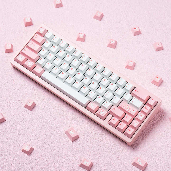 Custom Pink Keycap Mechanical Keyboard Kalsten