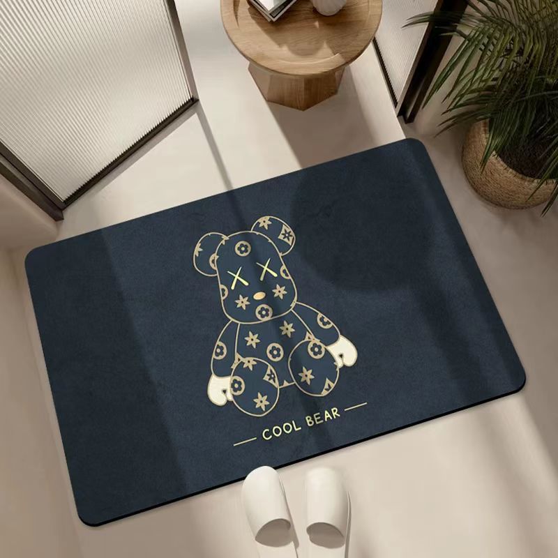 Playful Bear-Themed Bathroom Mat Kalsten