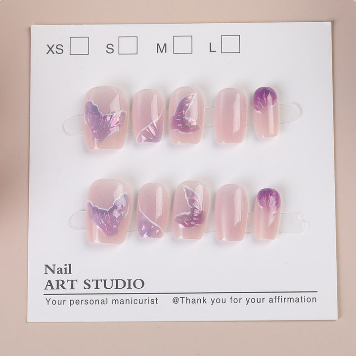 Butterfly Pattern Press-On Nail Set Kalsten
