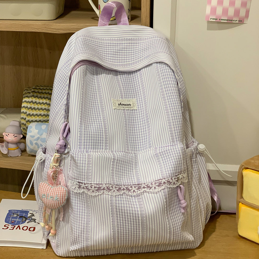 Cute Striped Backpack Kalsten