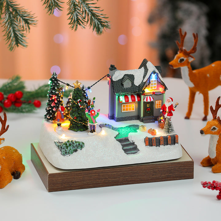 LED Illuminated Christmas Village Scene Decoration Kalsten