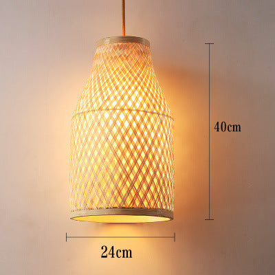 Bamboo Woven Dome Pendant Light