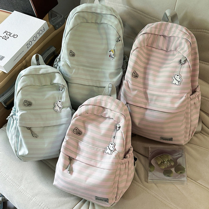 Cute Cartoon Design Striped Backpack Kalsten