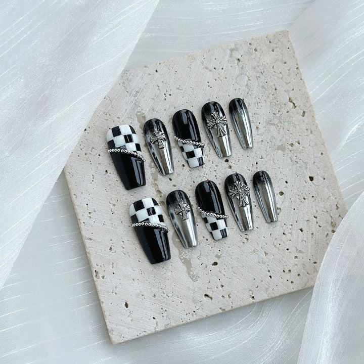 Artistic Satin Press-On Nail Set