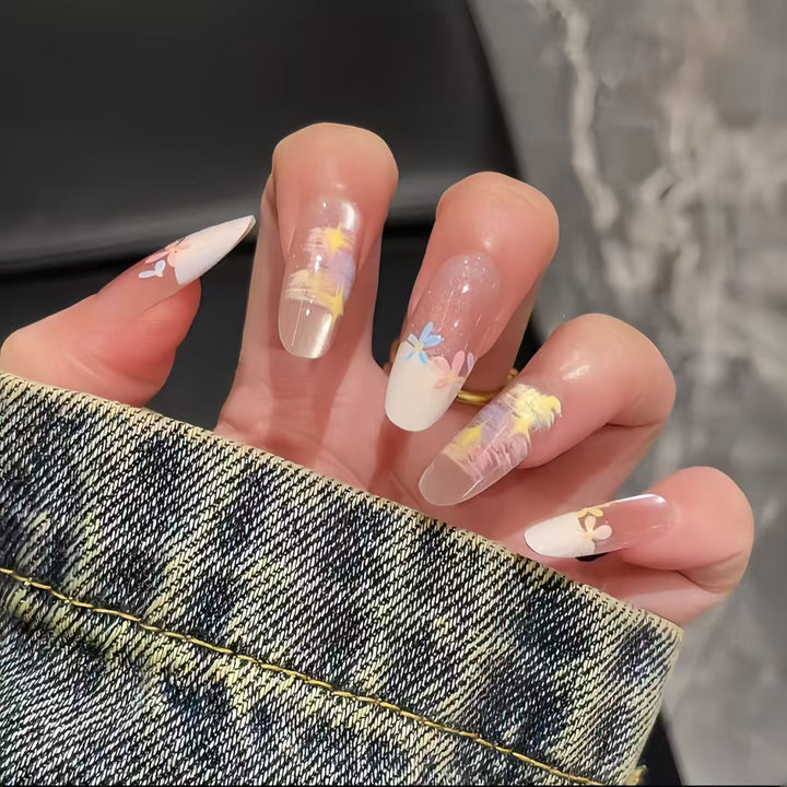 Decorative Crystal-Embellished Press-On Nails Kalsten