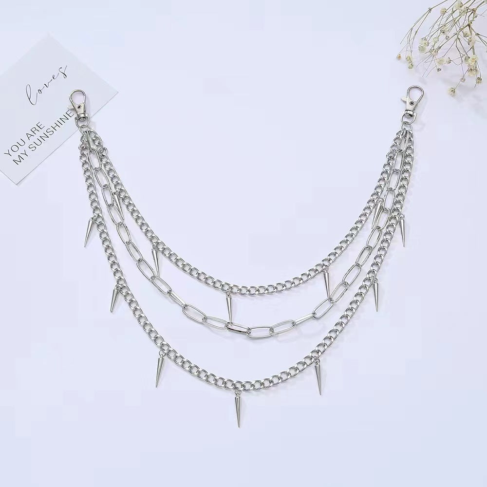Fashionable chain belt with spiked details Kalsten