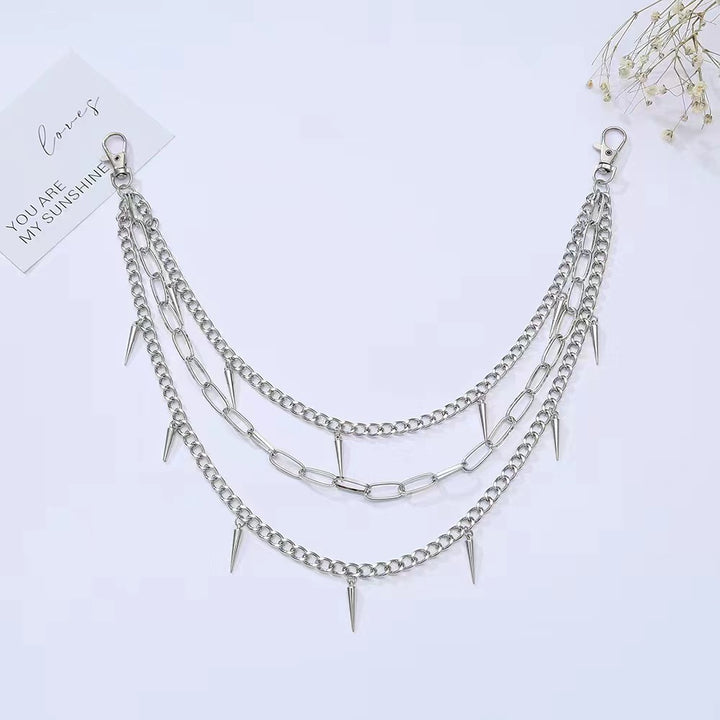 Fashionable chain belt with spiked details Kalsten