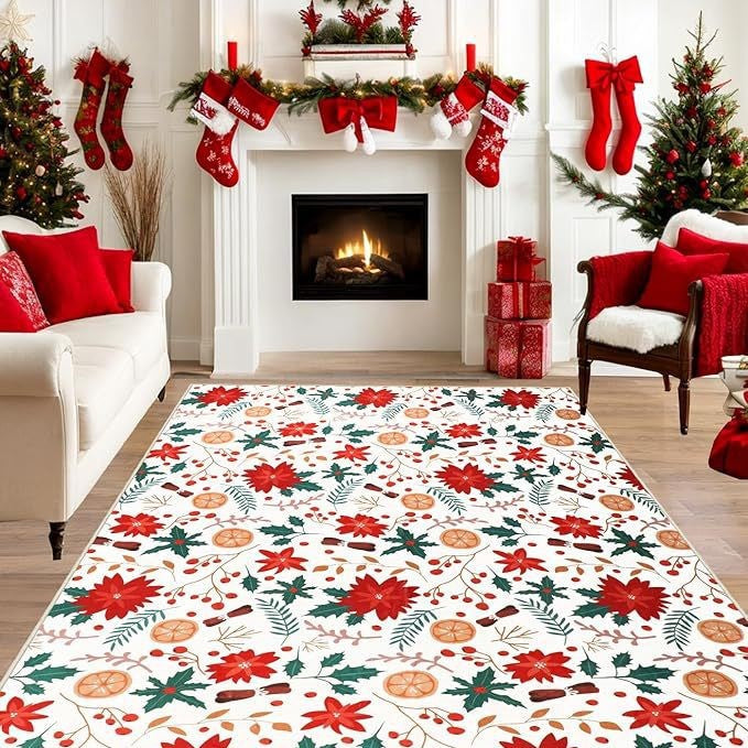 Festive Holiday Area Rug Kalsten