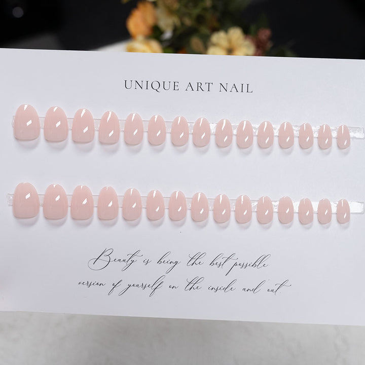 Elegant Glossy Almond Press-On Nails