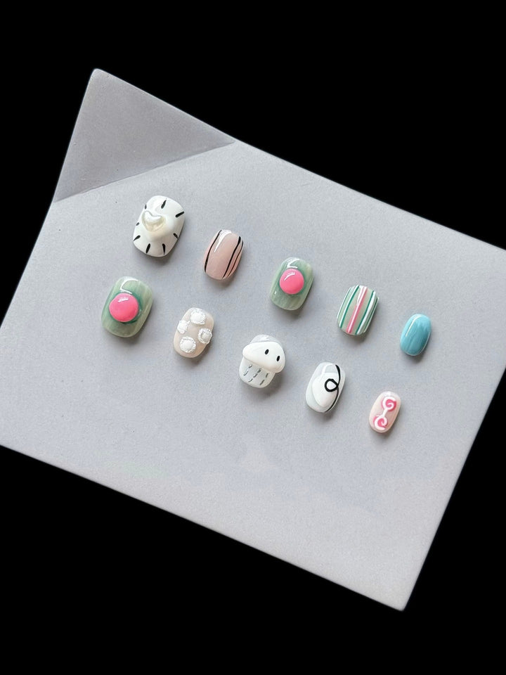 Creative Press-On Nail Art Collection