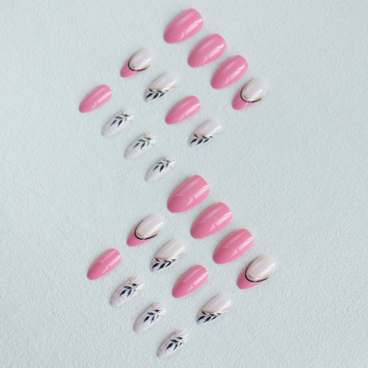 Elegant Floral Art Nail Set