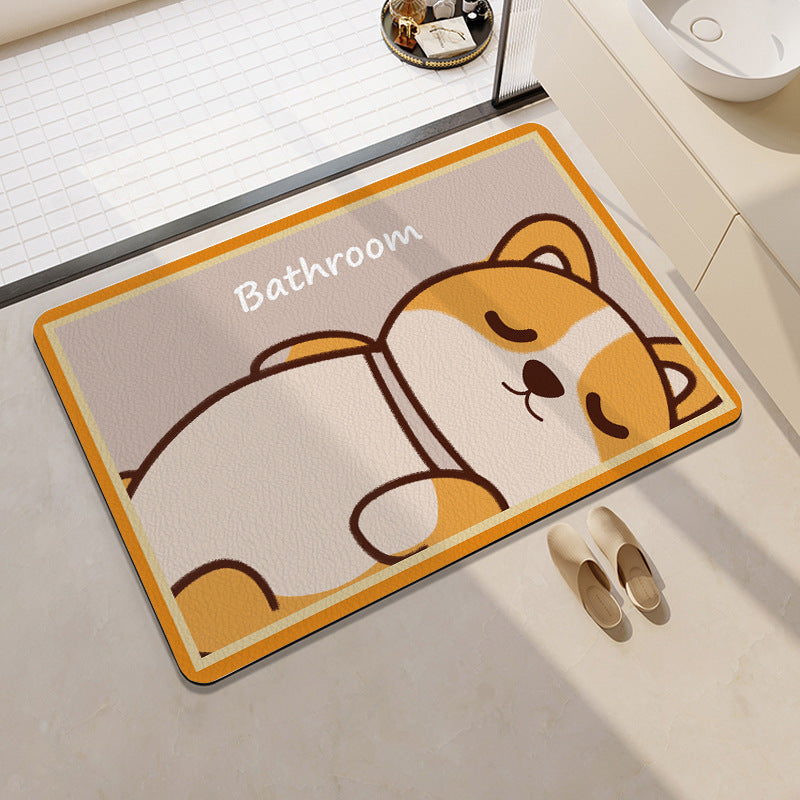 Playful Cat-Themed Bath Rug Kalsten