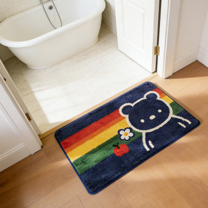 Playful Cartoon Bunny Bath Mat Kalsten