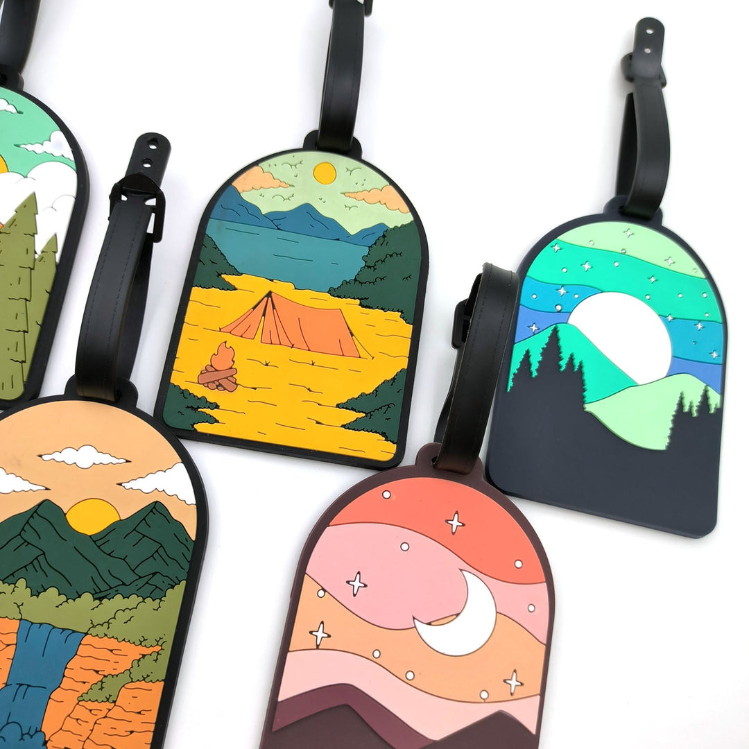 illustrated scenic silicone luggage tag Kalsten