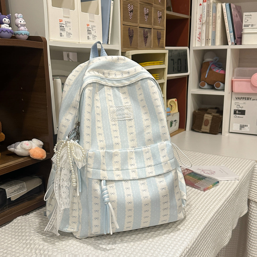 Stylish Decorative Bow-Embellished Backpack Kalsten