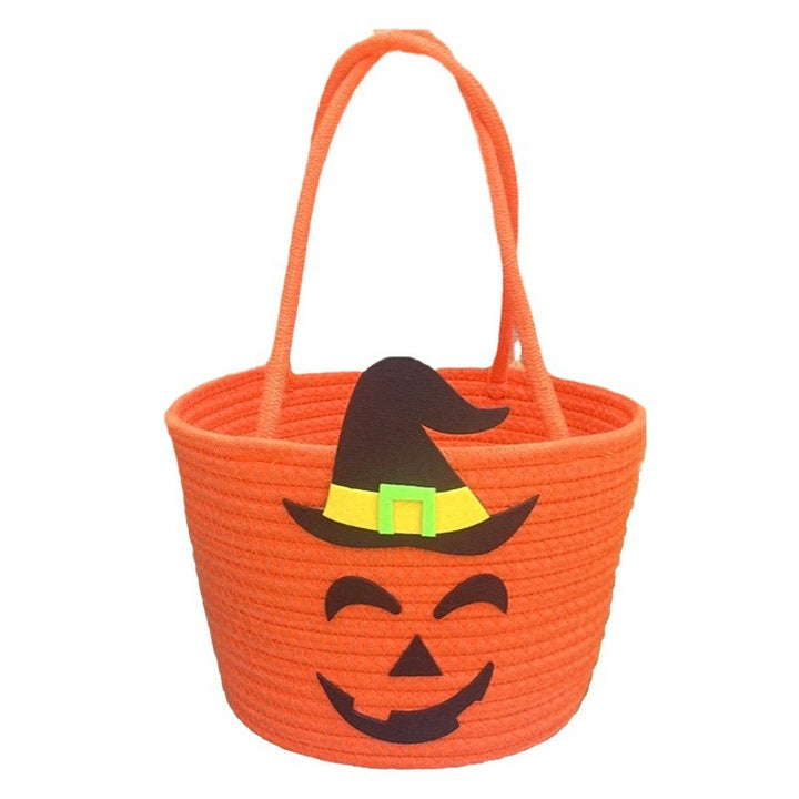 Women Halloween Basket with Wizard Hat Motif Kalsten