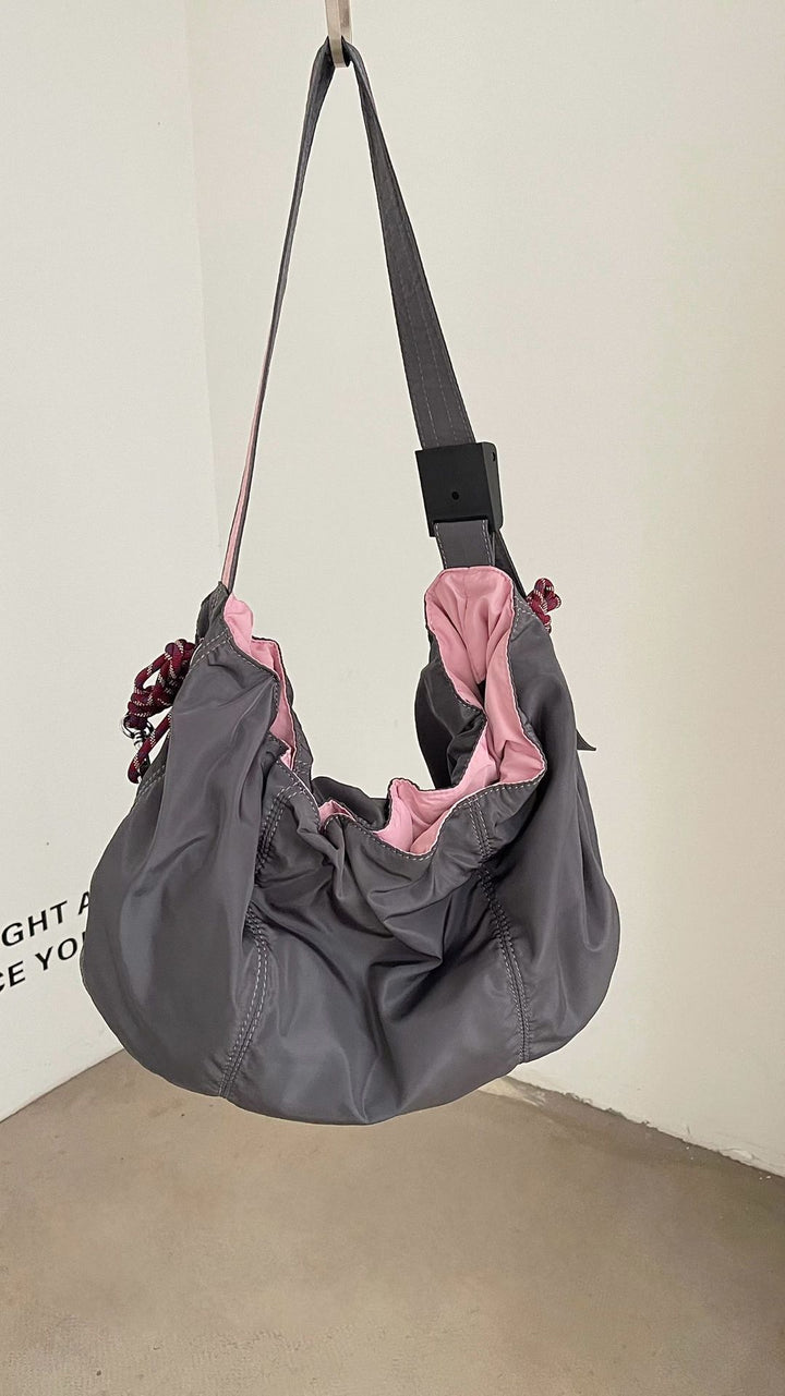 Functional Drawstring Shoulder Bag