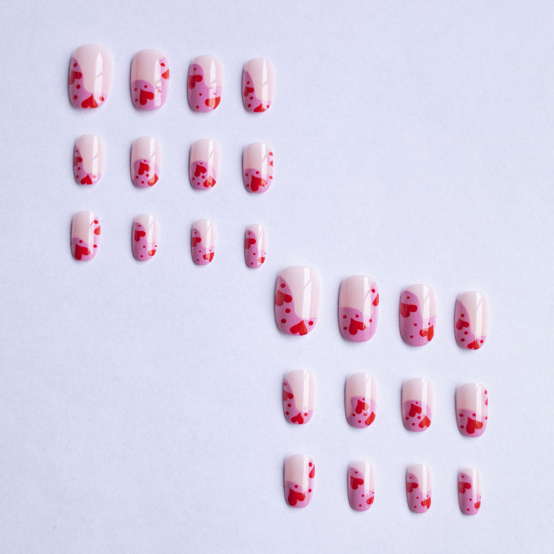 Heart Pattern Nail Art